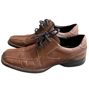 Kenneth Cole Reaction Mens Brown Leather Upper Shoes Size 10.5M